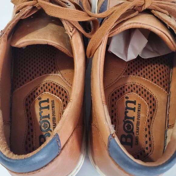 Born Mens Leather Baum Sneakers Size 13 Neutral - Picture 5 of 13